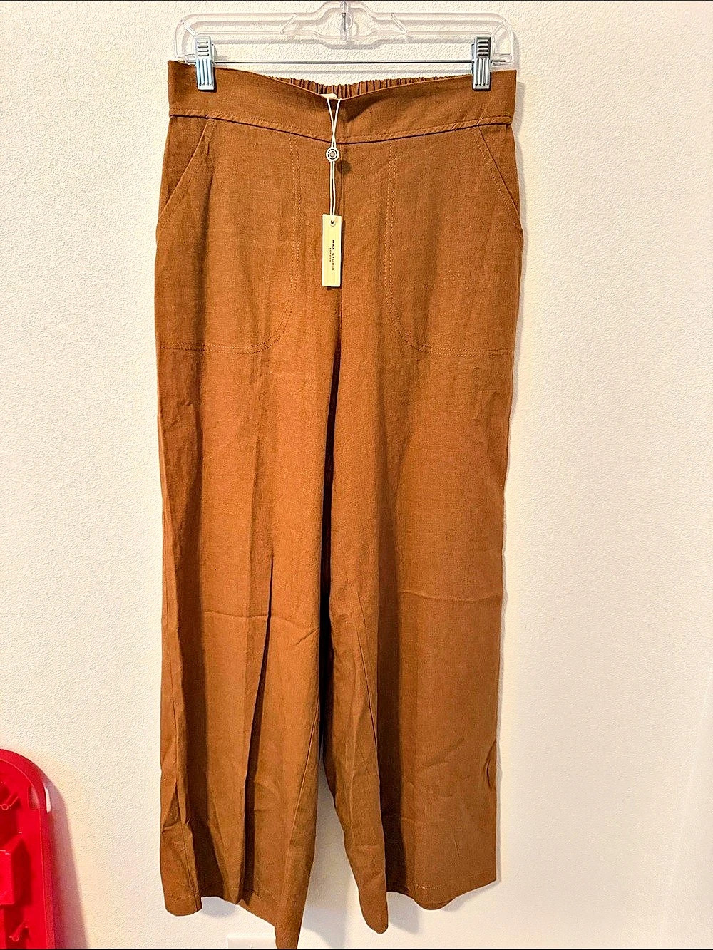Max Studio Wide Leg Pants in Brown Size Medium NWT